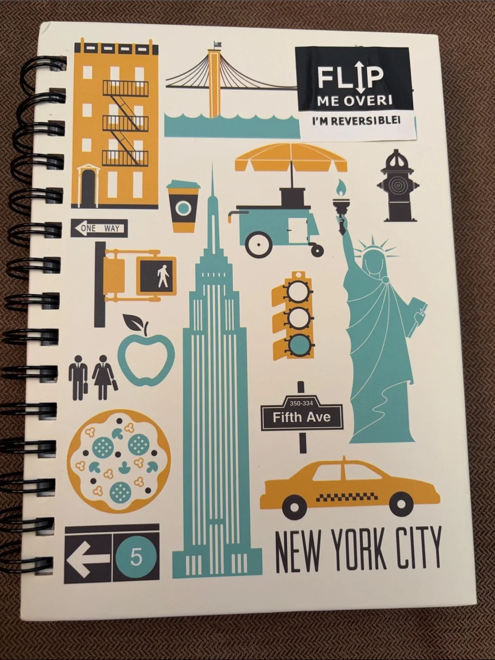 Gibson London/New York City Spiral Flip Notebook
